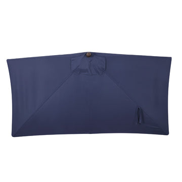 Sidney 9 ft. Classic MidCentury Rectangular Half Market Patio Umbrella